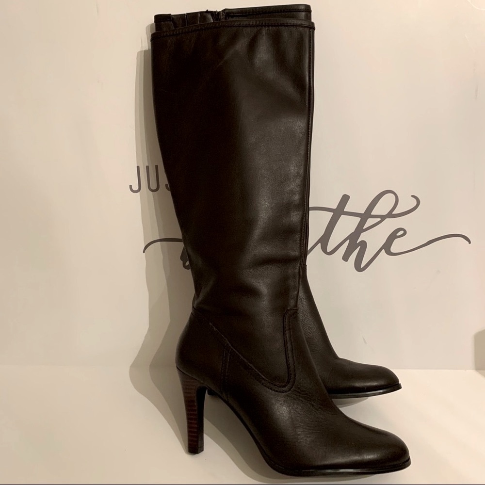 Ralph Lauren Bryce Dark Brown Leather Boot Size 8M